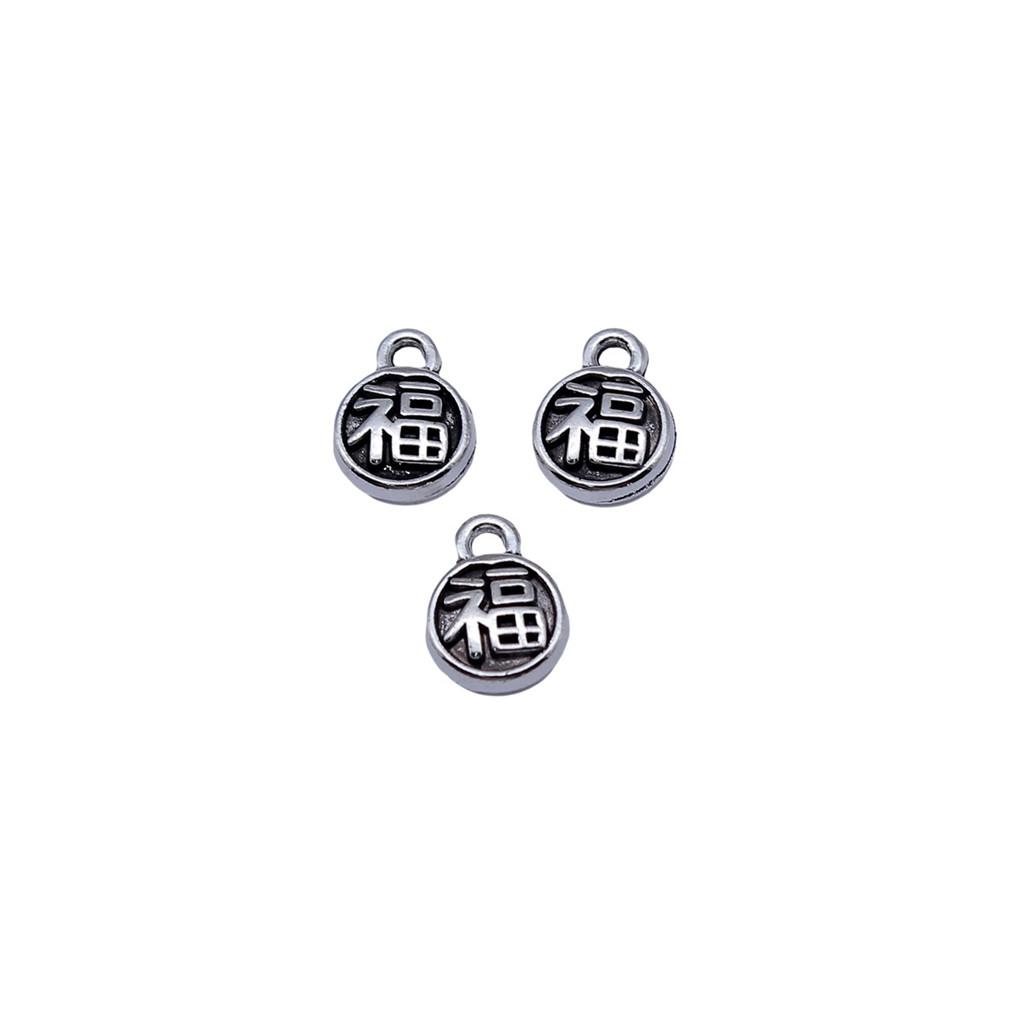 Chinese Knot Charms Antique Alloy Pendants For Traditional Lucky Jewelry