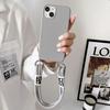 Imitation Liquid Three-strand Lanyard Mobile Phone Case for Iphone15 Crossbody Case Apple 13 Portable Rope Silicone Protective Case