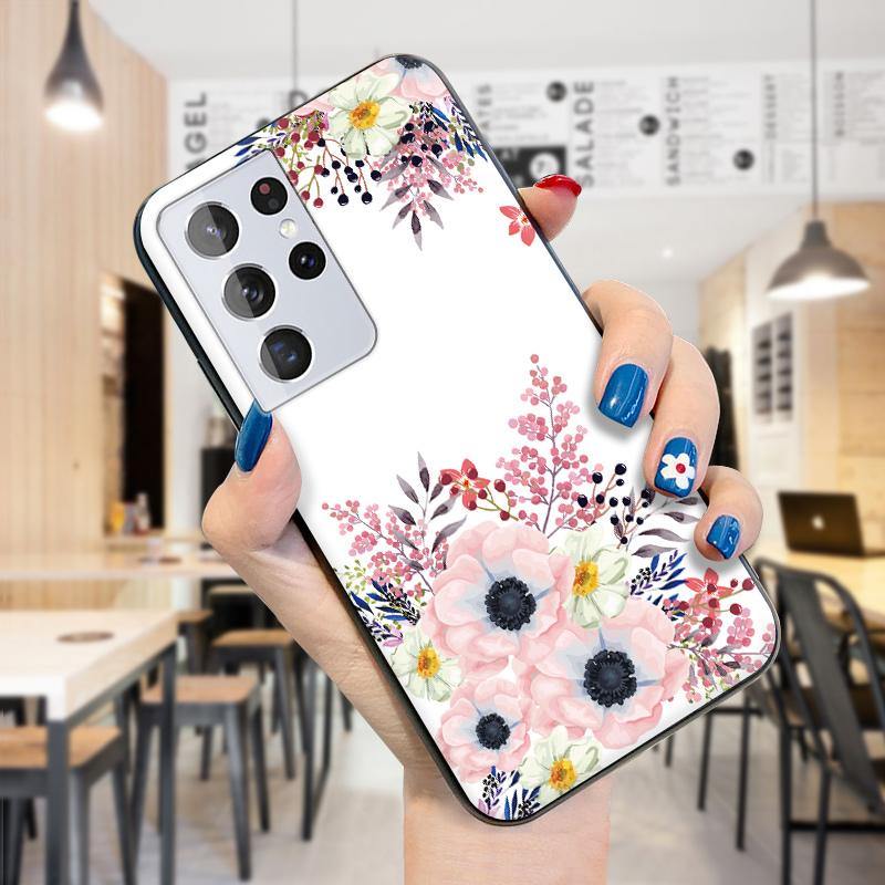 Wunderschöne Aquarell-Blumen-Schutzhülle aus weichem TPU-Silikon