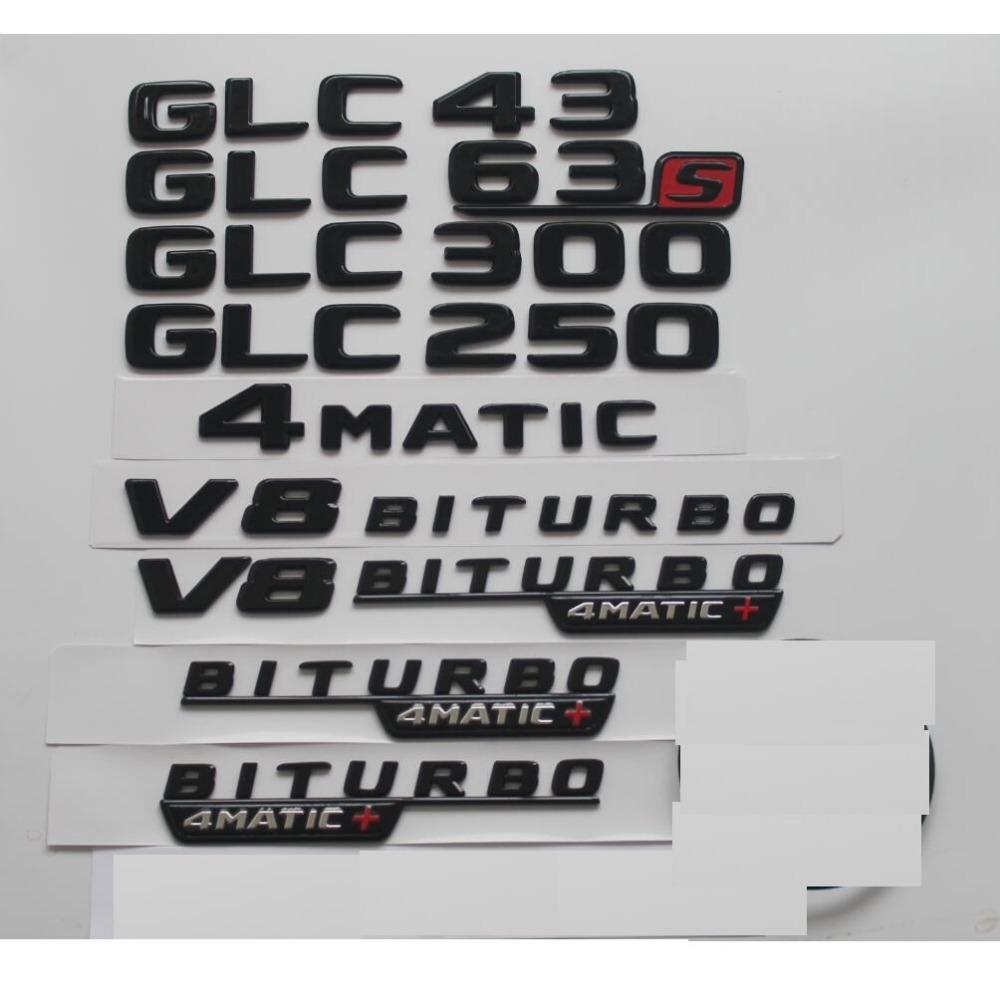 Gloss Black For Mercedes Benz X253 C253 X254 GLC43 GLC53 GLC63 S AMG GLC250 GLC300 GLC320 GLC350 GLC400 Trunk Rear Star Emblems