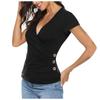 Fashion Women's Summer  Short Sleeve V-Neck Slim T-Shirt Casual Tee Tops