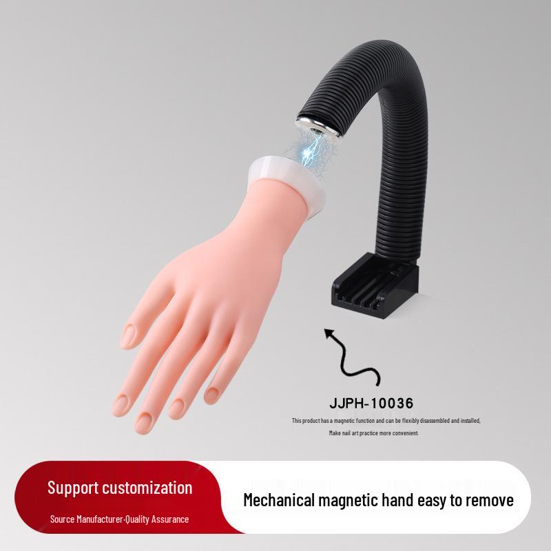 Bendable Magnetic Nail Art Practice Hand with Adjustable Fingers