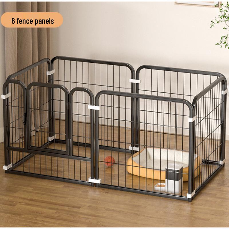 Adjustable Indoor Pet Fence with Gate for Medium and Large Dogs - One Bedroom One Living Room Setup
