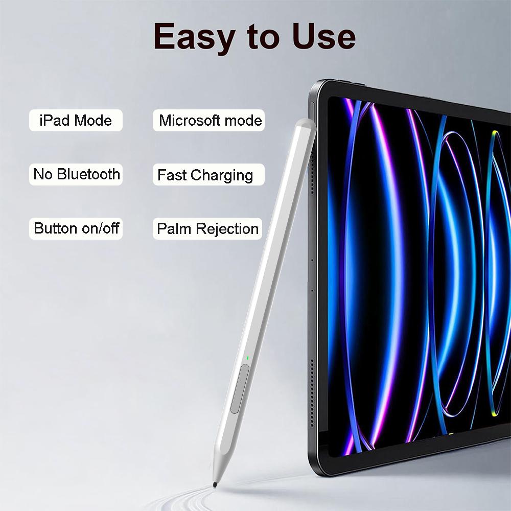 Smart Precision Stylus Pen Long Working Time Capacitive Pencil Pro for iPad Pro Microsoft Surface Pro Tablet
