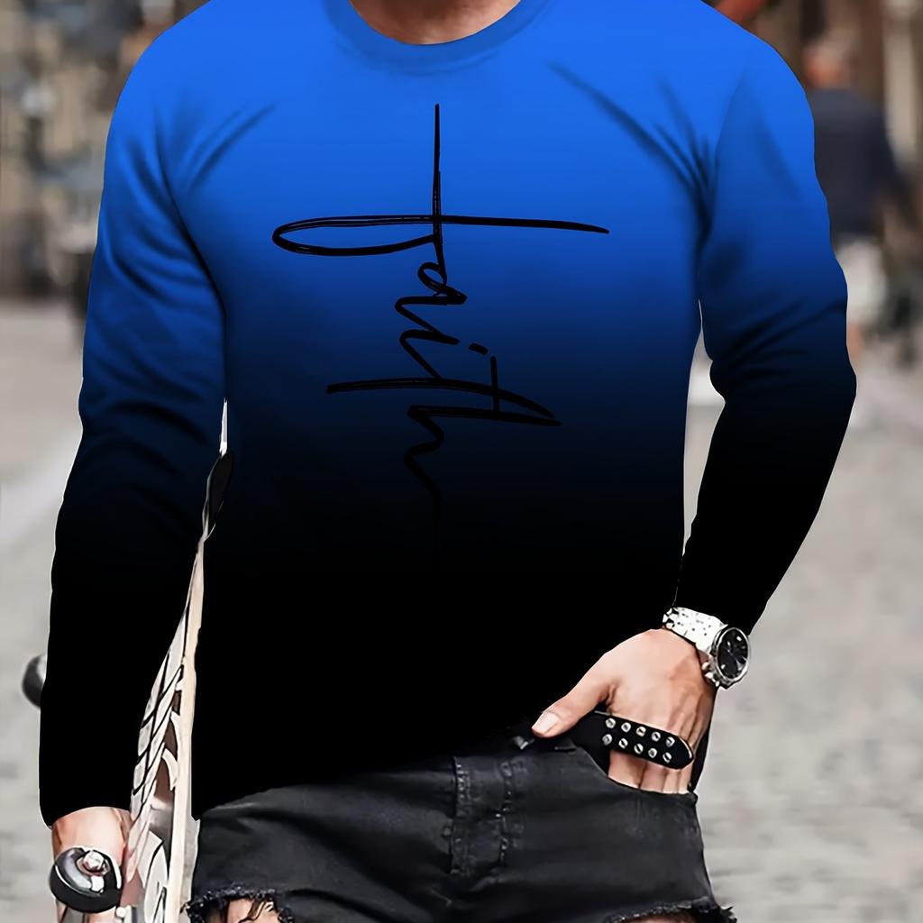 Herren Langarm-T-Shirt mit weichem Griff für Herbst/Winter - Ultra-bequem, atmungsaktiv, feuchtigkeitsableitende Polyestermischung mit