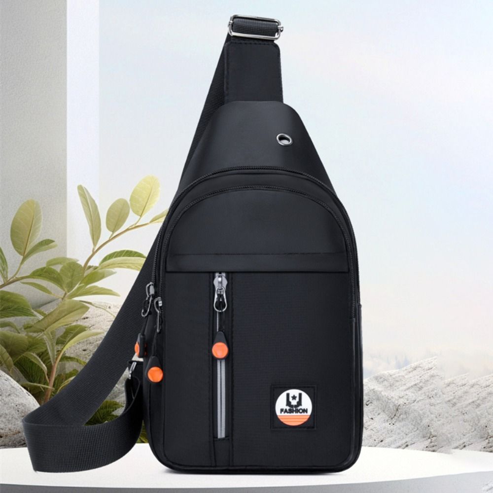 Oxford Cloth Outdoor Waist Bag Multipocket Sports Walking Bag Zipper Men's Chest Bag Motorcycle