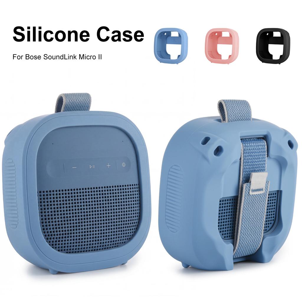 Silicone Case Sleeve for Bose SoundLink Micro 2nd Gen Anti-drop Protective Shell Travel Carrying Case Not Included Speaker