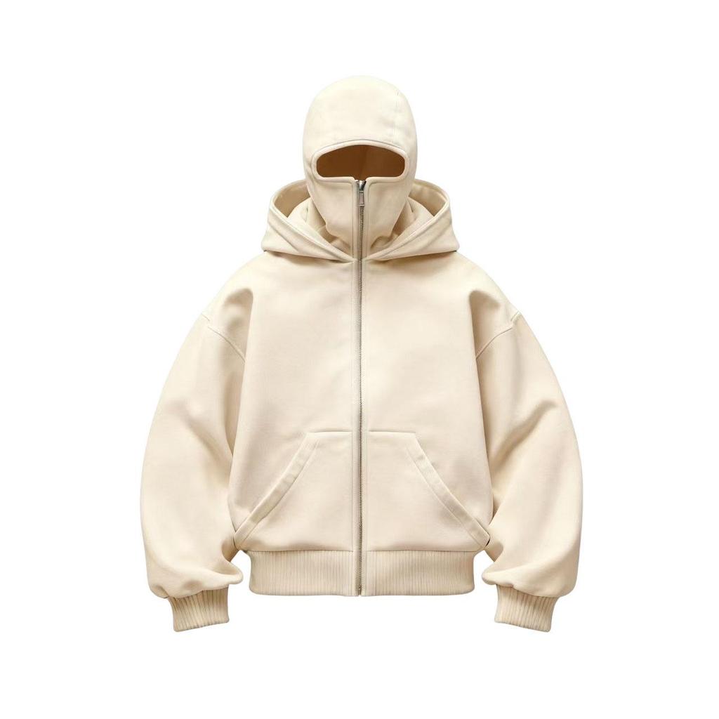 2025 Men's Double-Hooded Sweatshirt Jacket - New Spring Fashion, 250g