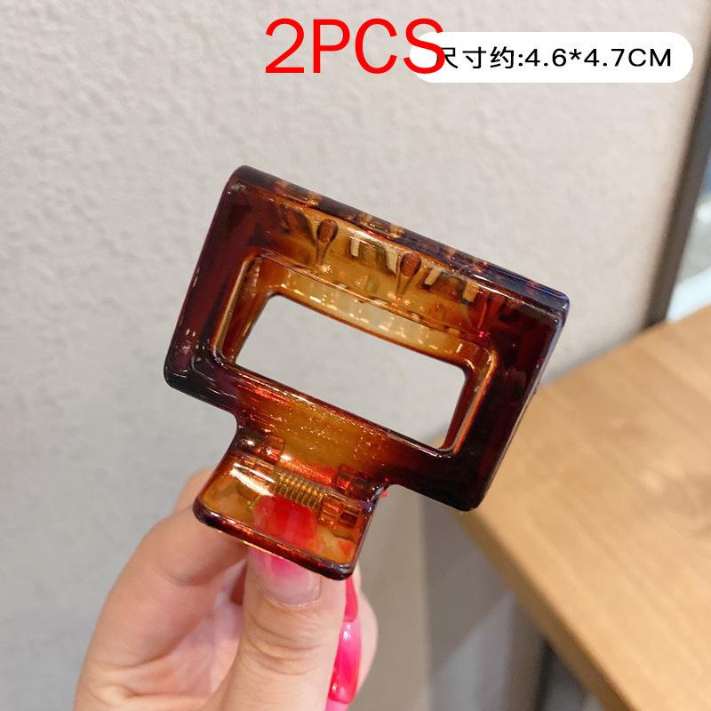 (87 Styles) 2pcs/ Set New Large Jelly Color Hair Clip Acrylic Hair Claw Shark Clamp For Women Girls Fashion Summer Updo Headwear Hair Accessories