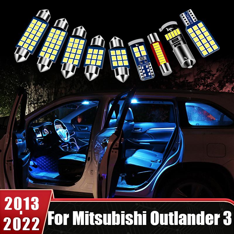 For Mitsubishi Outlander 3 2013 2014 2015 2016 2017 2018 phev 4pcs Car LED Lights Reading Lamps Accessories