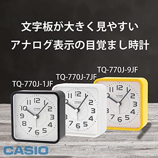 CASIO Alarm Clock Radio-Controlled Black Analog Nighttime Second Hand Stop Snooze Light TQ-770J-1JF