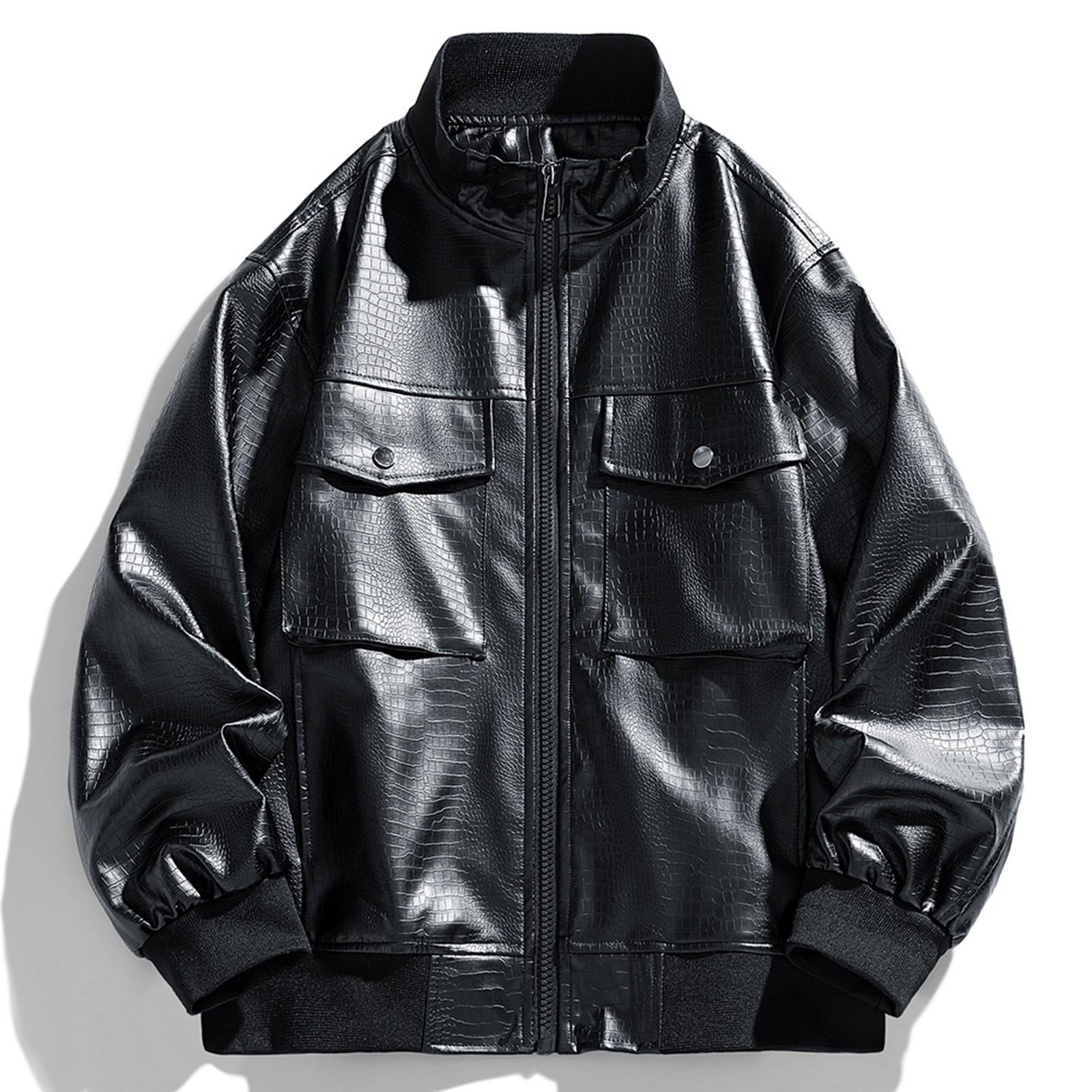 

Мужская куртка-кардиган с воротником-стойкой и длинными рукавами на весну и осень, мужское повседневное модное пальто, рабочие куртки, топы XL чёрный