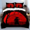 Samurai Sunset Art Decor Bedding Set with 1 Duvet Cover 2 Pillowcases Single Double King Queen, Gift