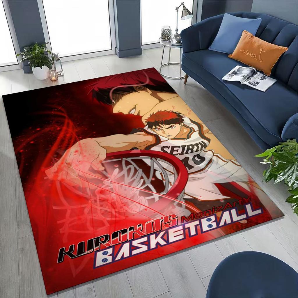 Anime Kuroko's Basketball Cartoon Art Carpet Rug for Bedroom Living Room Sofa Home Doormat Decor,Large Kid Non-slip Floor Mat