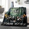 Name Custom Motörhead Print Flannel Blanket High Quality Warm Comfortable Cover for All Seasons Perfect for Gifts Home Decor