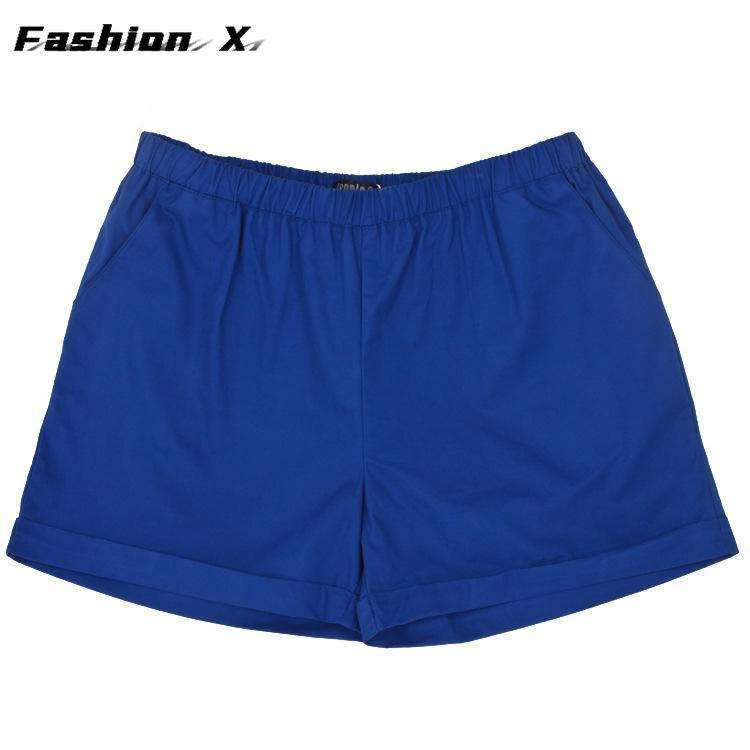 Sommerliche weite Hose Damen Einfarbig Übergröße Shorts