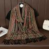 Luxury Brand Autumn Cashmere Jersey Shawl Womens Scarf Warm Winter Scarf Design Printed Womens Muslim Cotton Shawl Scarf