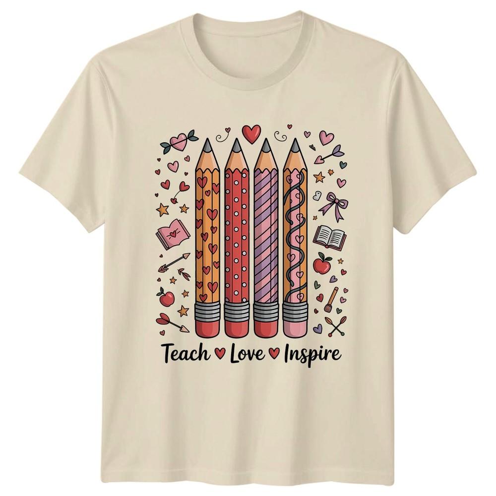 Teach Love Inspire Unisexs TShirt EleUnisextary Teacher Appreciation Gift For Her