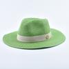 New Panama Soft Shaped Straw Hat for Women Men Summer Beach Sun Hats UV Protection Fedora Hat