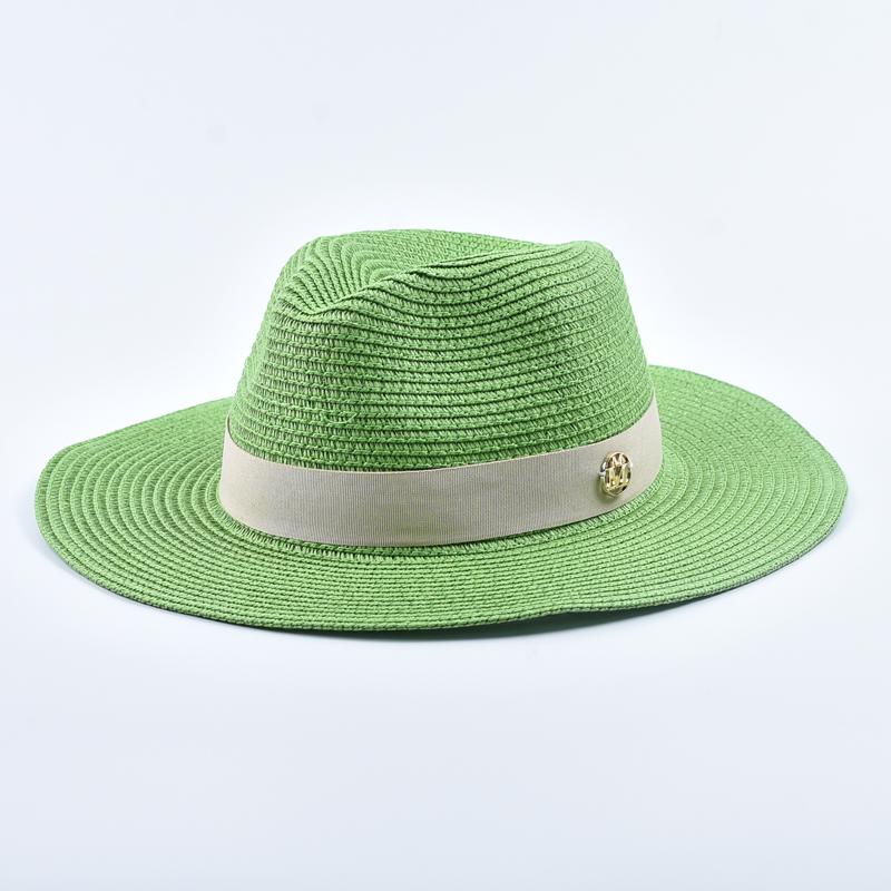 New Panama Soft Shaped Straw Hat for Women Men Summer Beach Sun Hats UV Protection Fedora Hat