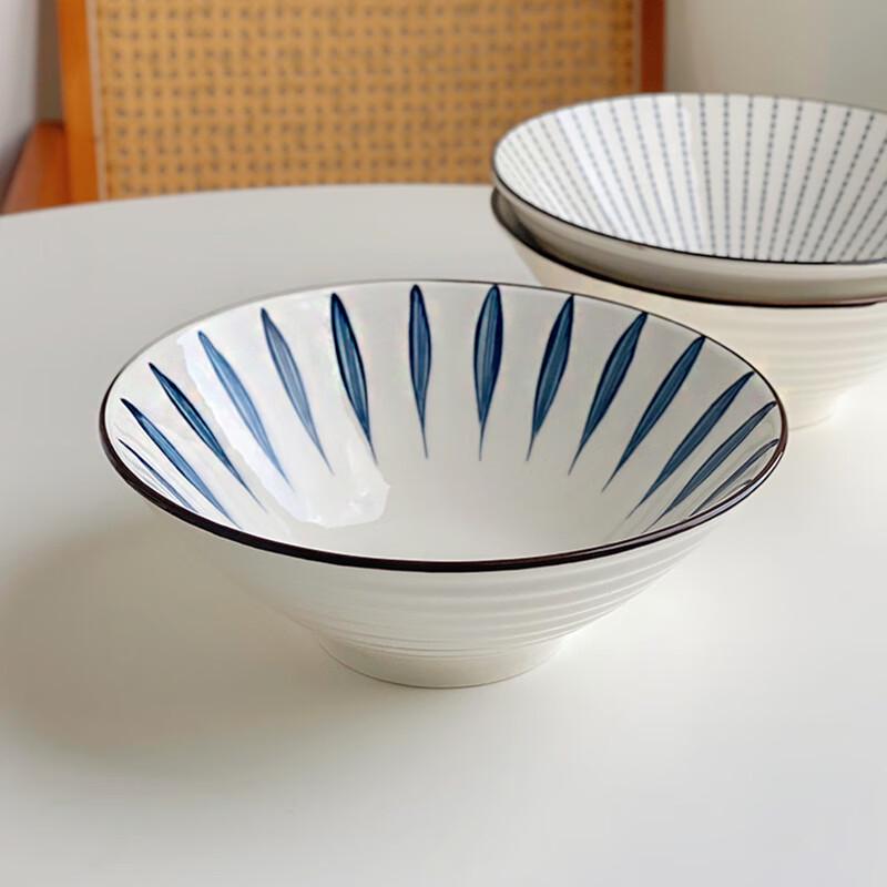 ZISIZ Douli Style Ceramic Bowl - Bubble Fish Pattern