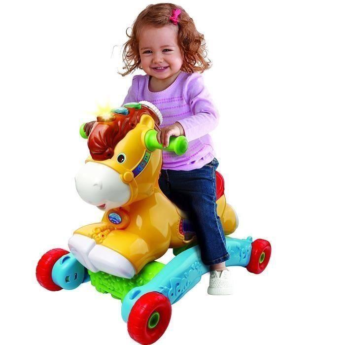 Cavalcabile a Dondolo P'tit Galop, Il Mio Pony Basculo 2in1 - VTECH BABY - Parlante e Luminoso - Multicolore