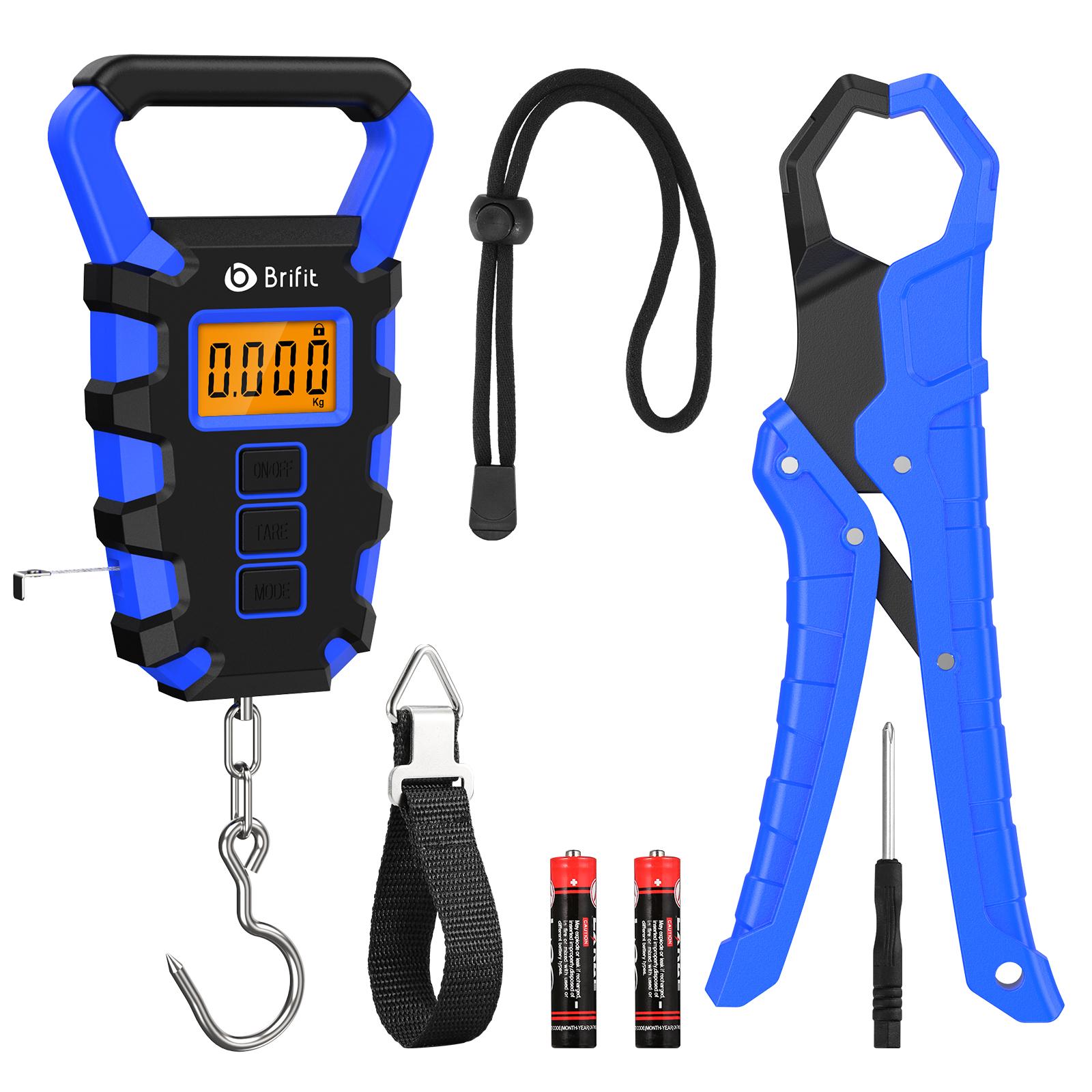

50Kg/10g Digital Fishing Scale with Fish Grip Ruler Waterproof Scales For Luggage Travel Weighing Steelyard Hanging Scale