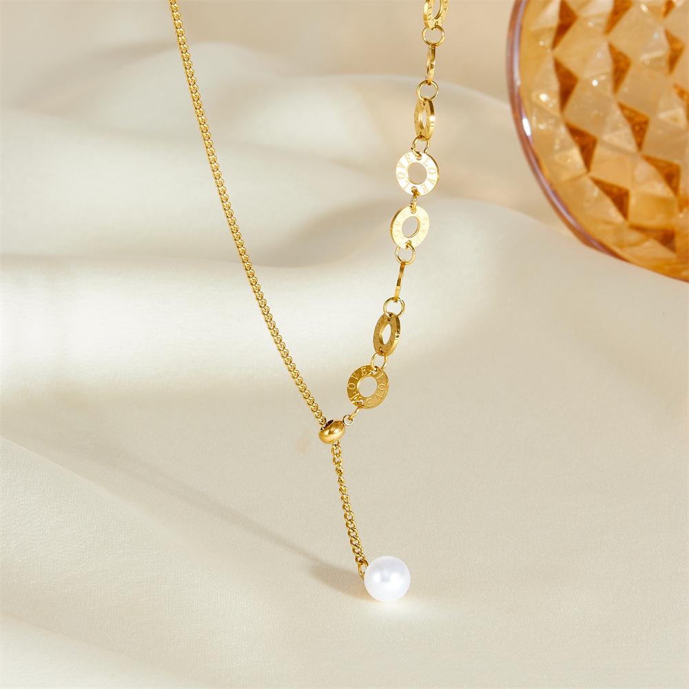 Light Luxury Niche Pearl Fringed Necklace Women's Collarbone Chain High Fashion Jewelry