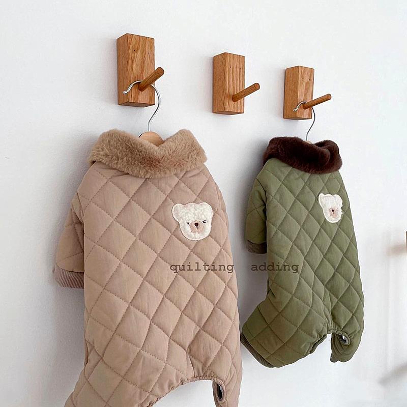 Pet Four-legged Cotton Coat Dog Clothes Winter Teddy Bichon Pomeranian VIP Yorkshire Terrier Small Dog Warm Clothing