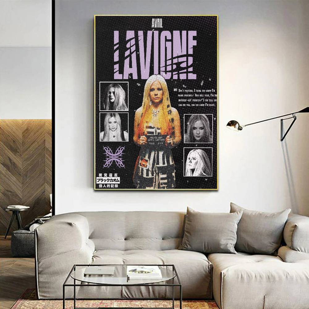 A-Avril Singer R-Ramona Lavigne Film Klebrige Poster Retro Kraftpapier Aufkleber DIY Zimmer Bar Café Ästhetische Kunst Wandmalerei