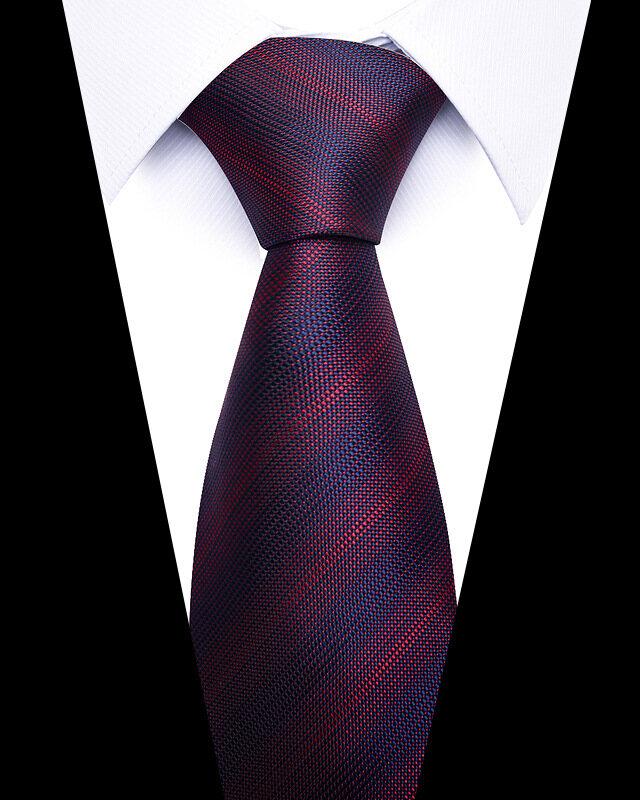 3pz Cravatta Formale Uomo Standard 8cm Blu Business Professionale Rigata Cravatte Accessori Abito da Matrimonio Cravatta Tessitura Jacquard Uomo