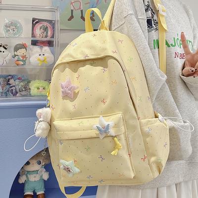 Studenten-Schultasche Damen Schleifen-Rucksack Leichter Rucksack