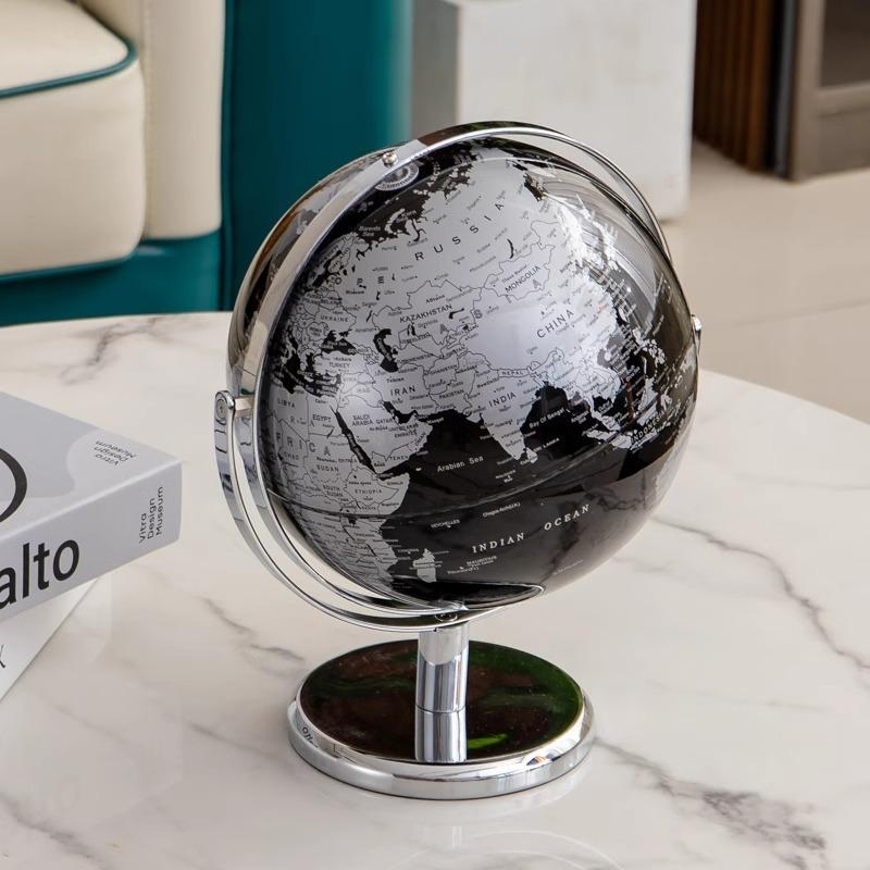 Mini Globe Wine Cabinet with English Ornaments: Home & Office Decor Piece