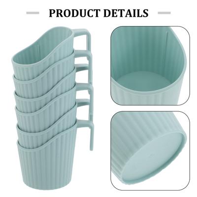6Pcs Insulated Coffee Cup Sleeve Anti-Scalding Cup Holder for Hot Drinks Reusable Plastic Heat-Resistant Mug Holder Office Home