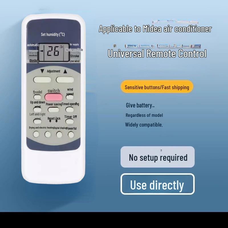 Universal Air Conditioner Remote Control for Gree, Midea, Hualing, Haier, Handian, Chigo, and More Major Brands