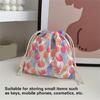 Fashion Flower Print Drawstring Bag Women's Fashion Bag Men's Toiletry Bag For Organizing Lipstick Toiletries