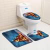 Christmas Bathroom Floor Mat Toilet Three-Piece Set