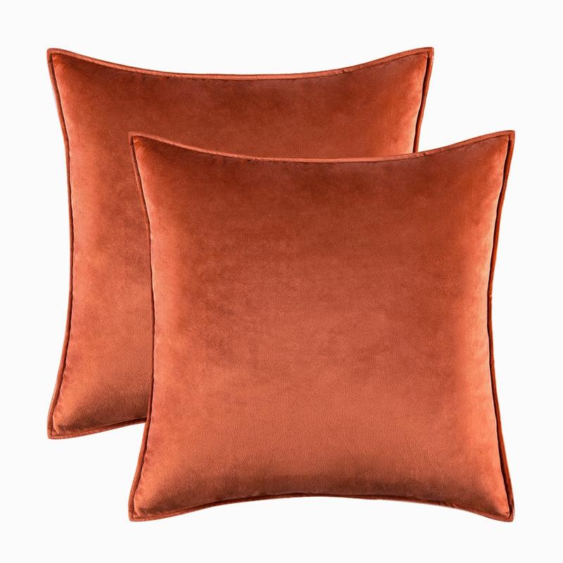 2pcs Luxurious Italy Velvet Pillowslip Throw Pillow Covers High Grade Solid Color Gift Cushion Case For Living Room Sofa Bed