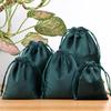 Black Velvet Drawstring Jewelry Pouches