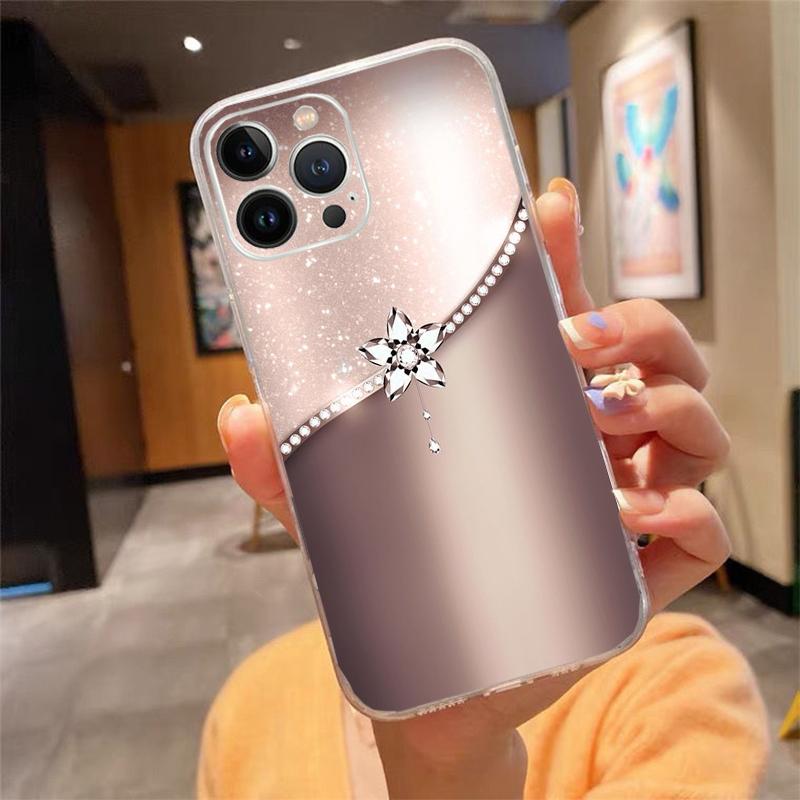 

Love Bow Gold Rose Heart Phone Case For iphone 17ProMax Air 16 15 14 13 Pro Max 15 16 Pro 15Plus Mobile Phone Case Funda iphone 14Pro