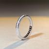 Women's Square Full Circle Zircon Sterling Silver Diamond Index Ring