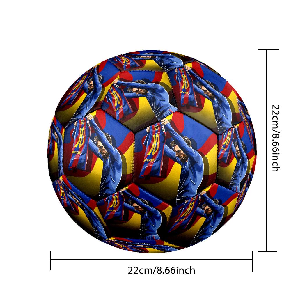 Lionel Messi Theme Soccer Ball Size 5 Soccer Ball Soft Touch Professional Training Football for Outdoor Sports
