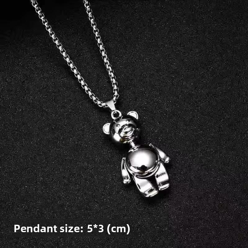 Titanium Steel Necklace Men's Trendy Brand Versatile Collarbone Chain Light Luxury Niche Design High-end Cuban Pendant Neck Chain Accessories