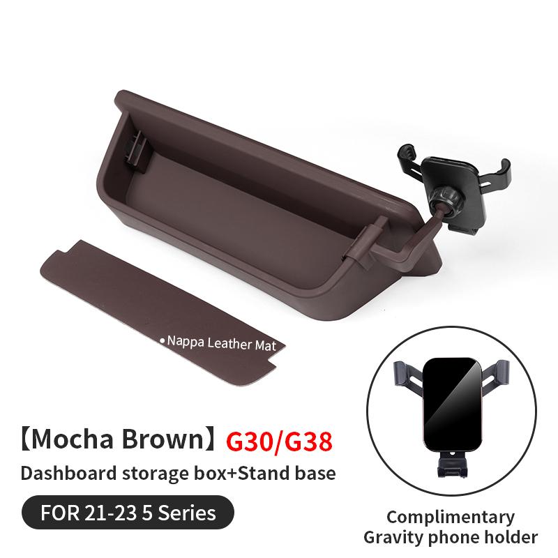 2025 Hot For BMW 5 Series G30 G38 Car Dashboard Console Storage Box Stowing Tidying Auto Dash Organizer Glasses Phone Holder Acc