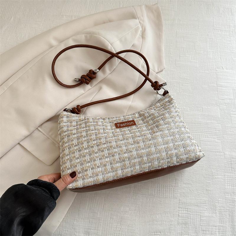 Stylish Retro Plaid Large Capacity Tote Bag For Women 2024 New Korean Trend