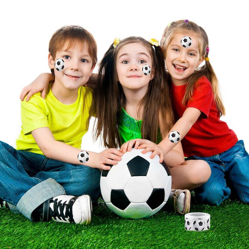 500 Pcs/Roll Footballs Soccers Basketball Sport Stickers 2.5Cm/1.0'' 16 Designs Decals Diy Adorn Gifts For Various Packaging