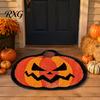 Absorbent Floor Mat for Home Halloween Bath Mat, Non-Slip Fluffy Ghost Rug, Gothic Pumpkin Water-absorbent Entryway Rug Bathroom Washable Area