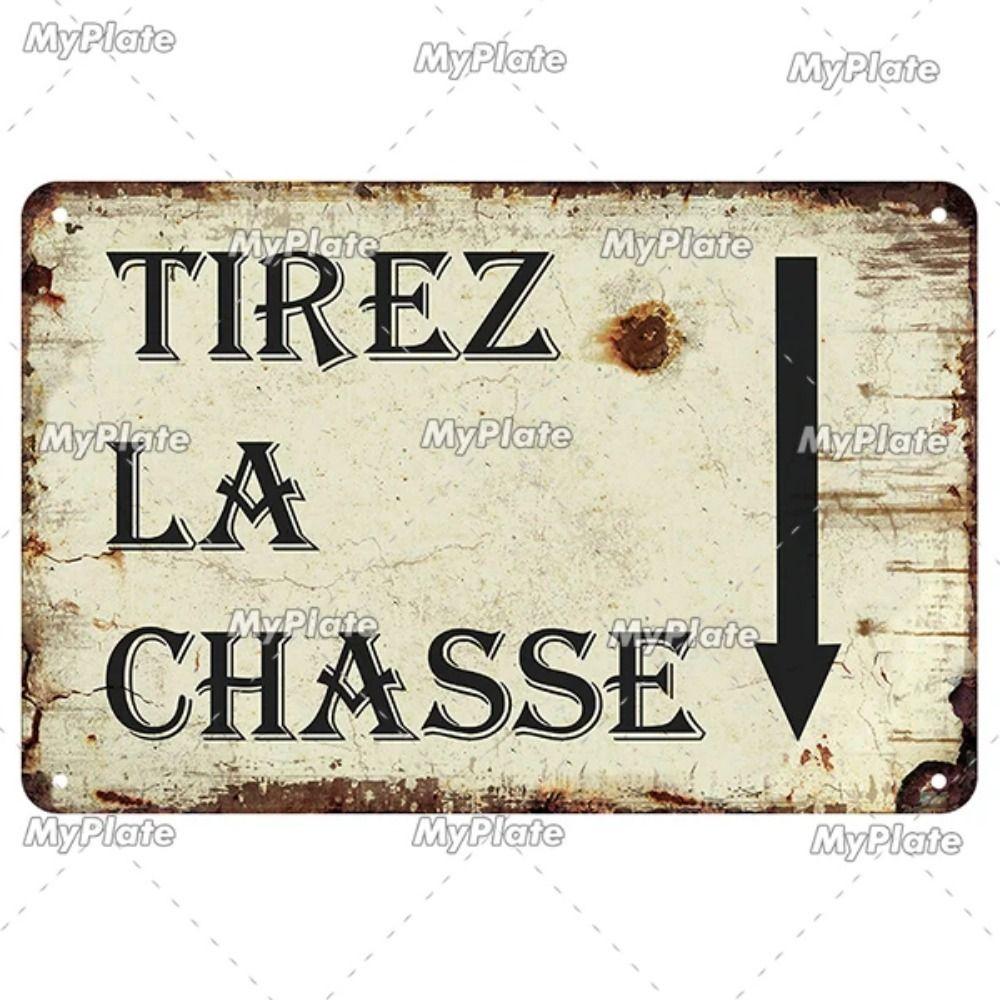 Vintage Metal Sign with Famous French Proverbs Iron Plate Retro Home Decor Gift