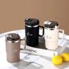 Stainless Steel Insulated Coffee Mug with Lid Spoon Thermal Cup Portable Milk Cup  Outdoor