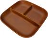Showa Square Lunch Wood Grain Light Microwave and Dishwasher NH Made in Outdoor 70942 Plate, Large, Resin, Brown, Safe, home, Japan, Lightweight,